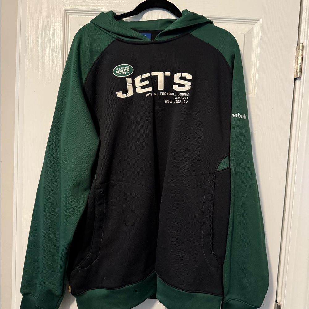 Reebok NFL Jets Black and Green Hoodie